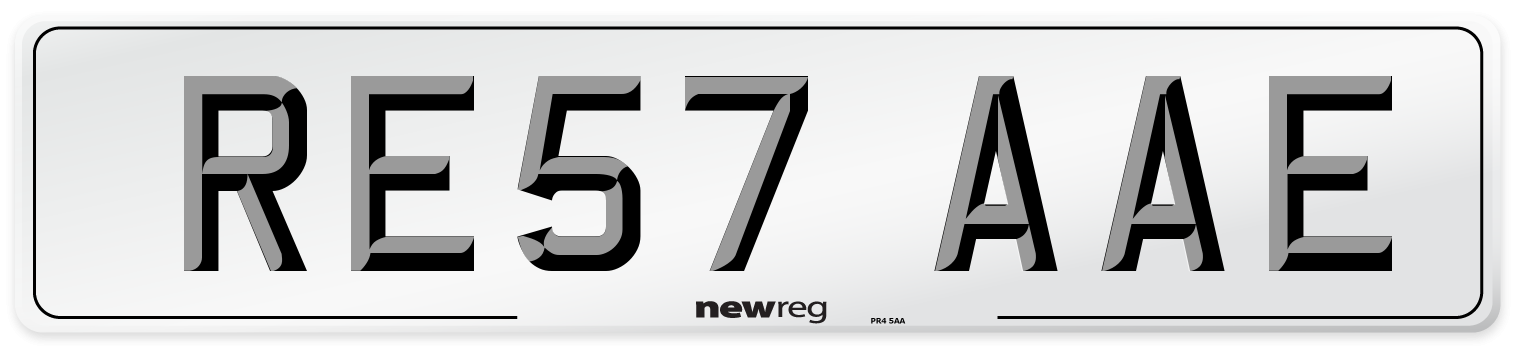 RE57 AAE Number Plate from New Reg